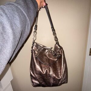 Coach Brooke Metallic Leather Hobo ✨